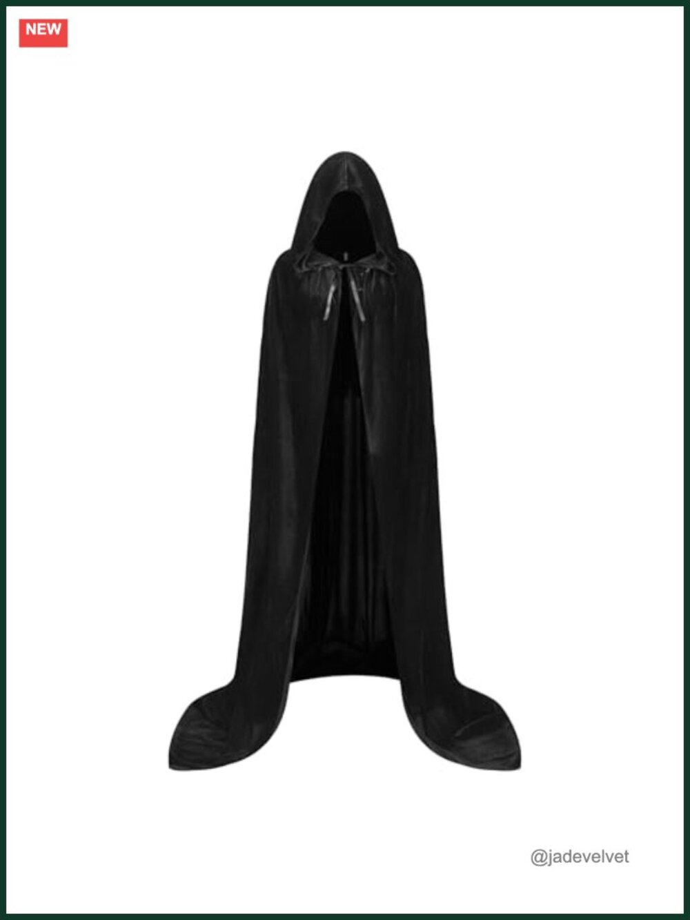 Velvet Cape Cloak with Hood Halloween Vampire Adult Costume